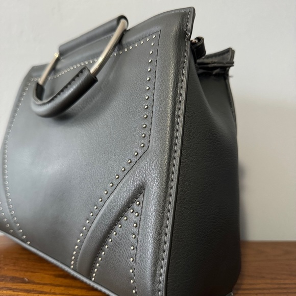 Gray Handbag with Silver Handles - Picture 2 of 6